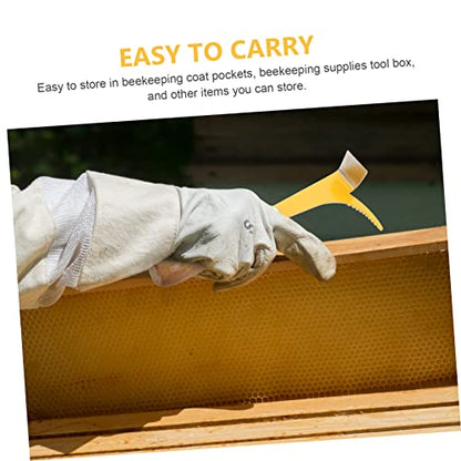 2pcs Bee Hive Scraping Tools Wooden Handle Bee Honey Cutters Beekeeping Tool