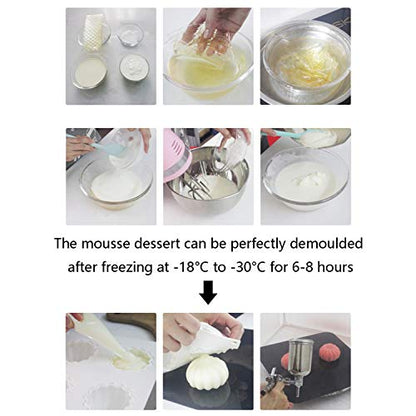 OCPO KITCHEN Easter Egg Silicone Mold for Baking Chocolate Easter Eggs, Mousse Cake, Jello, CheeseCake, Ice Cream, Dessert, Cake Decoration Mold (8-Cavity) - style: Egg (8-Cavity)