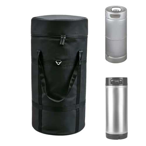 Keg Cooler for Home Brew, Beer Cooler Compatible with New 5 Gallon Ball Lock Keg and New 5 Gallon Keg Corny Keg,600D Oxford Cloth Add Cotton、Aluminum foil Layer、Waterproof Inner Iiner