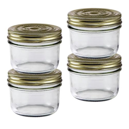 Le Parfait Familia Wiss 12oz (350ml) Wide Mouth Glass Canning Jars – 4PK Made in France, Airtight 2-Piece Lid, Reusable Zero Waste & Eco-Friendly for Kitchen Storage, Meal Prep & Baking - color: 12oz (Set/4)