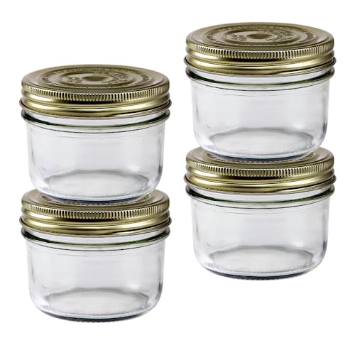 Le Parfait Familia Wiss 12oz (350ml) Wide Mouth Glass Canning Jars – 4PK Made in France, Airtight 2-Piece Lid, Reusable Zero Waste & Eco-Friendly for Kitchen Storage, Meal Prep & Baking - color: 12oz (Set/4)