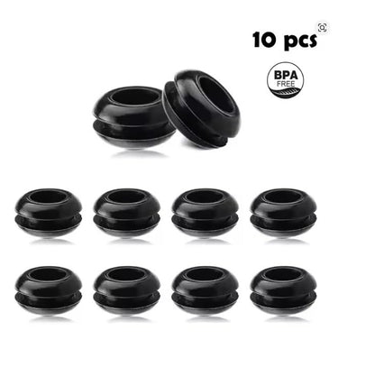 3 Pieces S-Shape Airlocks,Homebrew Bubble Airlock Carboys Stopper & Fermenter Seal Valve with Food Grade Grommets Wine Making(10pcs only grommets) - color: 10pcs only grommets