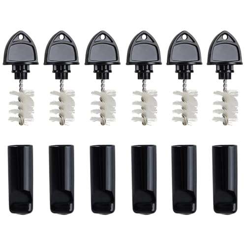 Beer Faucet Cap & Plug Covers 12 Pack Brushes & Rubber Draft Faucet Soother Sanitary Covers Spout Plug Cleaning Tap Kit for Kegerator