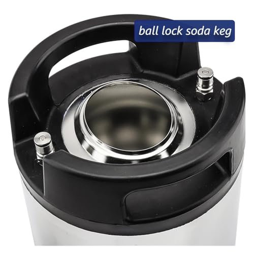 19L Cornelius HomeBrew Keg, Stainless Steel Soda and Draft Beer Keg with Standard Ball Lock Disconnect, Stackable Design, 130psi Pressure Resistance