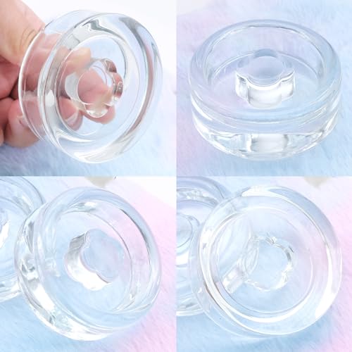 2 PCS Glass Fermentation Weights, Fermenting Lids for Wide Mouth Mason Jars, Canning Weights for Home Making Sauerkraut, Pickles, Kimchi