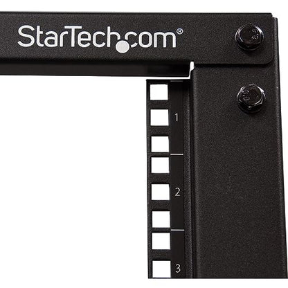 StarTech 8U 4-Post Server Rack, 19in Open Frame Rack with 40in (101cm) Mounting Depth and 1200lb (544kg) Weight Capacity, Mobile or Floor Mount IT Rack - size: 8U