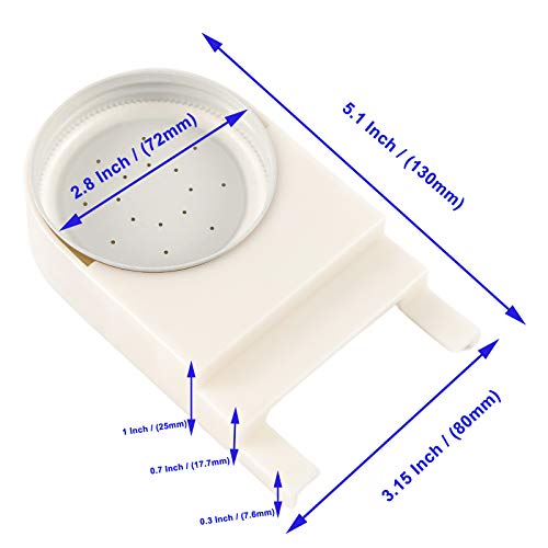 12 Pack Bee Feeders, 5.1 x 3.15 Inch Plastic Entrance Feeders for Beehives, Beekeeping Supplies Jar Feeders with Perforated Lids for Mason Plastic Glass Jars, Sugar Syrup Water Dispenser