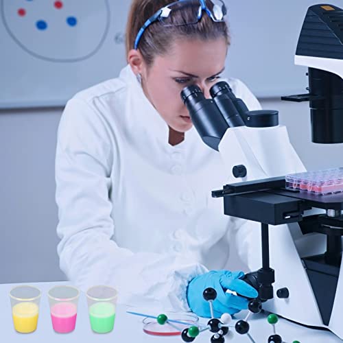 100pcs 50ML Plastic Graduated Measuring Beaker Set, Clear Liquid Measuring Mixing Cups for Epoxy Resin, Liquid Container Beakers for Resin Epoxy Paint Food, Lab Use, Raised Graduations, Tapered Spout - size: 50ML