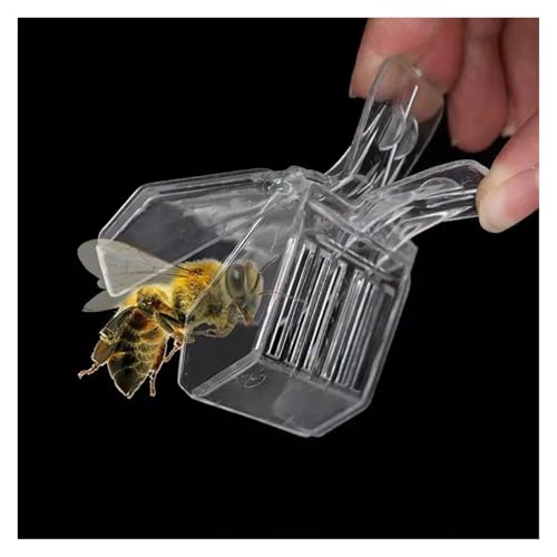 Queen Bee Cage 16pcs Plastic Book Clip Type Queen Cage Transparent Catching Clamp Bee Controller Beekeeping Tools