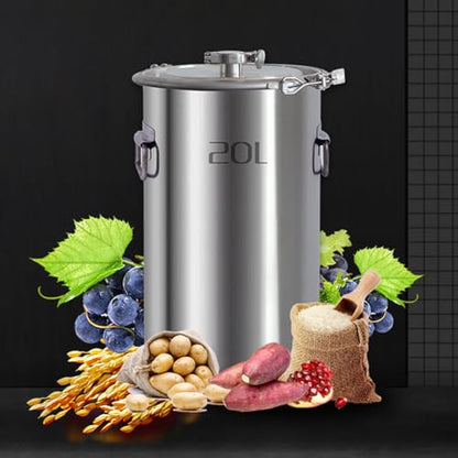 304 Stainless Steel Wine Fermentation Tank, Household Sealed Barrel Fermentation Tank, Yogurt Fermentation Tank, Micro Brewery, Multi-Function Rice Barrel Oil Barrel,20l - color: 20l