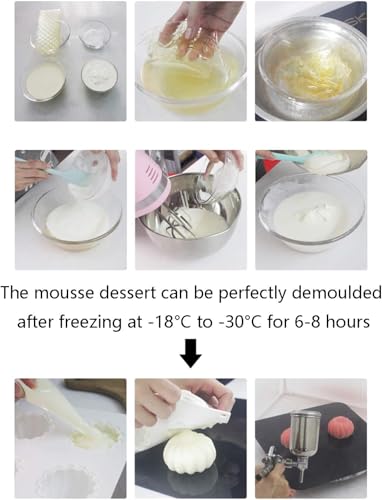 OCPO KITCHEN Apple Silicone Mold for Baking Mousse Cake, Candy, Chocolate, French Fruit Dessert, Pastry, Cupcake, Ice Cream, Pudding, Cake Decoration Mold, 3D Apple Shape (15-Cavity) - style: Apple (15-Cavity)
