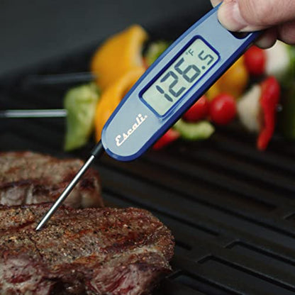 Escali Compact Portable Meat Candy Folding Digital Thermometer, Backlit Display Easy to Storage with Magnet, Black - color: Black