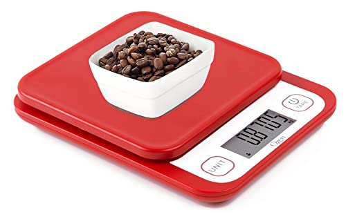 Ozeri Garden and Kitchen Scale II, with 0.1 g (0.005 oz) 420® Variable Graduation Technology® - color: Red