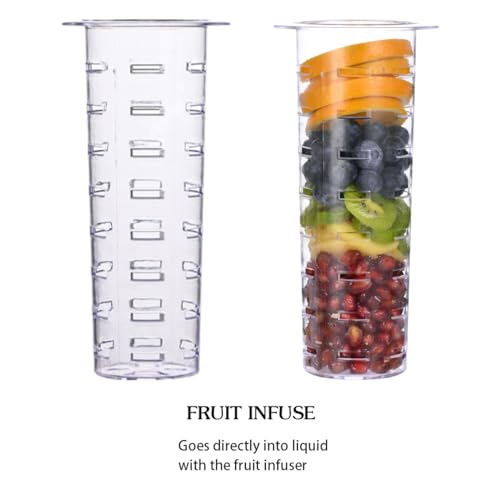 Eleganttime 파티용 3.8L(1갤런) 유리 음료 디스펜서, 과일 인퓨저가 있는 음료 디스펜서 2팩, 세탁 세제 디스펜서 펀치 볼 워터 주스 디스펜서, 쉬운 플로우 수도꼭지 포함, 야외용