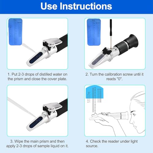 Honey Refractometer Maple Syrup for Brix (58-90%), Moisture (12-27%) and Baume, Accurate Brix Refractomer with ATC, 3-in-1 Sugar Tester for Honey, Maple Syrup, Molasses, Beekeeping Supplies