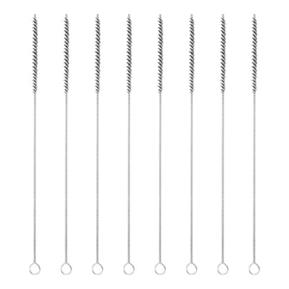 PATIKIL 12" Wire Tube Cleaner, 8Pcs 0.2" Diameter Stainless Steel Wire Tube Cleaner Pipe Cleaning Supplies for Auto Parts, Bottles, Tubes, Silver Tone - size: 0.2"