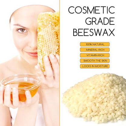 TRINIDa Beeswax Pellets 2LB(32 oz), Organic White Bees Wax for DIY Candles, Beeswax for Candle Making, Skin, Body, Face, and Hair Care, Lotions, DIY Creams, Lip Balm and Soap Making Supplies - color: white 2lb