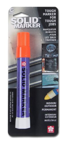 Sakura Solid Paint Markers - Permanent Marker Pens - Window, Wood & Glass Marker - Fluorescent Orange Paint - 1 Pack - color: Fluorescent Orange Paint