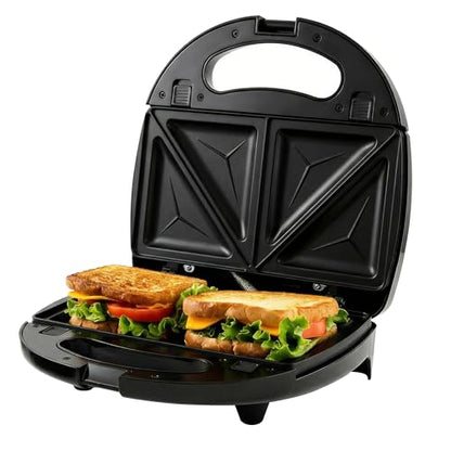 OVENTE Electric Sandwich, Panini and Waffle Maker Set with 3 Removable Non-Stick Plates, 750 Watts, Perfect for Grilled Cheese, Tuna Melts, Burgers, Steaks and Snacks, Black GPI202B - color: GPI202B