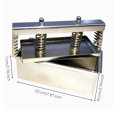 Stainless Steel Food Press Meat Shaping Tool Spring Compression Plate Effortless Cleaning Suitable for Kitchen Cooking Professional Use, 1KG, Welded Bottom - size: 1KG, style: Welded Bottom
