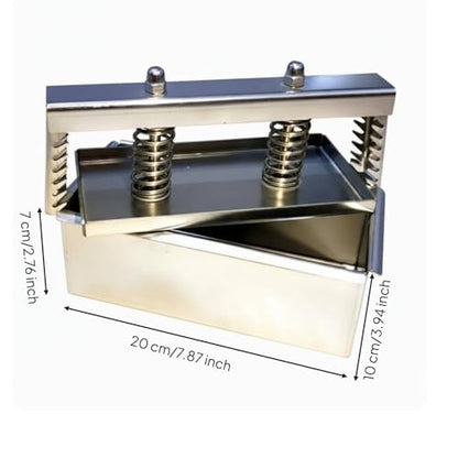 Stainless Steel Food Press Meat Shaping Tool Spring Compression Plate Effortless Cleaning Suitable for Kitchen Cooking Professional Use, 1KG, Welded Bottom - size: 1KG, style: Welded Bottom