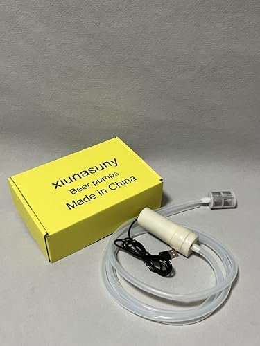 xiunasuny Beer Pumps, Portable USB Electric Auto Siphon Self Priming Beer Transfer Pump Kit, Food Grade Pump for Home Brew Beer,Wine, Beverages,Mead and Kombucha