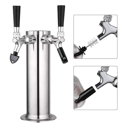 FERRODAY Draft Beer Tap Plug 12 Pieces Keg Faucet Tap Plug Brush Draft Beer Rubber Tap Soother Covers Beer Faucet Brush Plug Beer Faucet Tap Cleaning Plug - 6+6 Keg Faucet Brush Plugs for Keg Beer - size: 6+6 Black