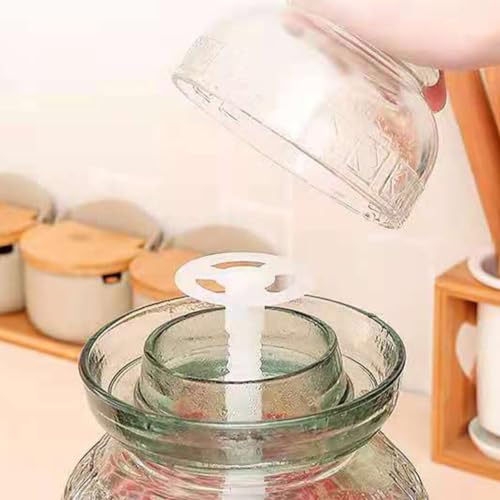 Vegetable Press Pickle Jar Press Plates 2Pcs Fermentation Helper Tool for Kitchen Pickled Vegetable Making 7.48 Inch Plastic