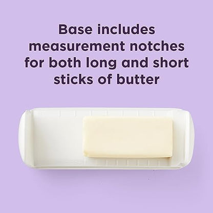Chef’n Slice'n Store Butter Dish with Built-In Slicer Lid – Fits Long & Short Sticks, Measurement Marks Included – Keeps Butter Fresh & Ready to Slice - style: Butter