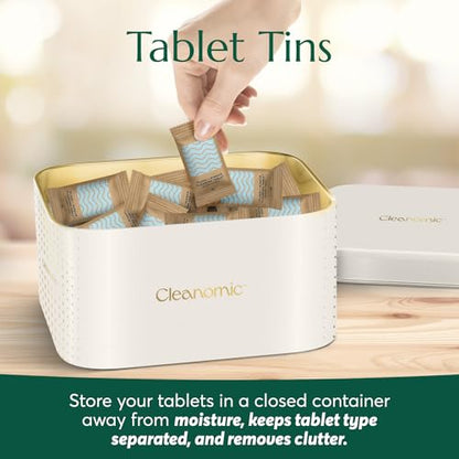 CLEANOMIC Glass and Mirror Cleaning Tablets and Tablet Tin Bundle - size: 3 Count (Pack of 2)