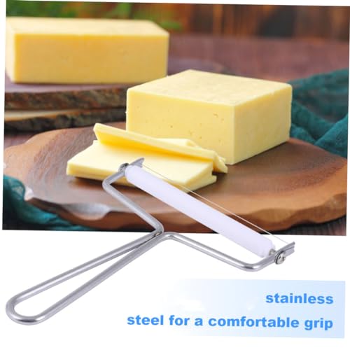 Alipis 2Pcs Stainless Steel Cheese Slicer Wire Cutter Efficient Butter Scraper Multi-Purpose Kitchen Tool for Cheese and Cream Preparation