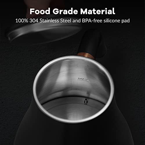 Mecity Electric Kettle Gooseneck Pour Over Kettle ±1℉ Temperature Control Quick Heating Water Boiler for Coffee & Tea & Formula Auto Shut Off Tea Kettle 1200 Watt, 0.8L, Matt Black, Barista Edition - color: Matt Black