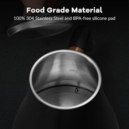 Mecity Electric Kettle Gooseneck Pour Over Kettle ±1℉ Temperature Control Quick Heating Water Boiler for Coffee & Tea & Formula Auto Shut Off Tea Kettle 1200 Watt, 0.8L, Matt Black, Barista Edition - color: Matt Black