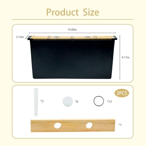 2 Pack 6.5L Bee Pro Feeder with Anti-Drowning Design, Beehive Frame Feeder, Premium Beekeeping Feeder, Bee Sugar Water Feeder, Deep Frame Feeder for Honey Bee Beekeeping Supplies