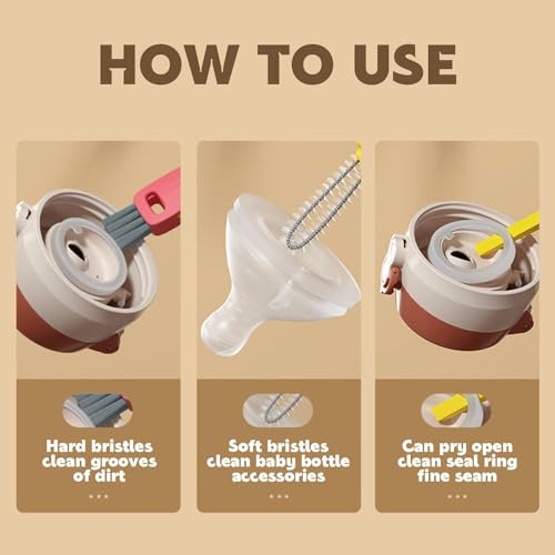 3 in 1 Cup Lid Cleaning Brush, Multifunctional Cleaning Brush Portable Cup Lid Cleaner for Bottle Gap Tight Spaces Cup, Portable Cup Lid Cleaner, 1 Pcs Blue - color: 1pcs Blue