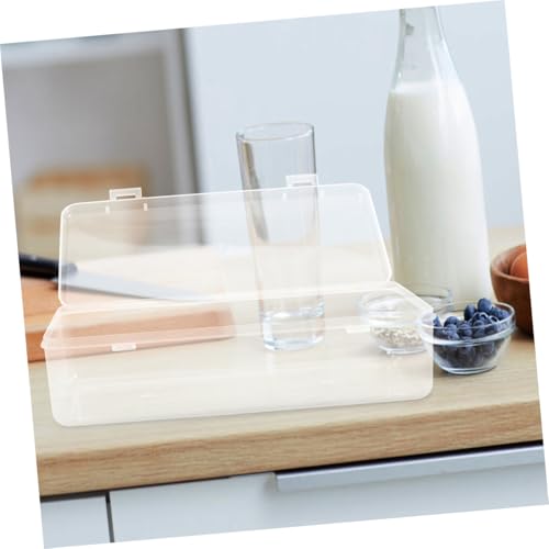 Alipis 2pcs Transparent Cheese Storage Containers with Lid Versatile Fridge Organizer for Cheese Snacks and Accessories Secure and Spacious Food Storage Box