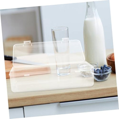 Alipis 2pcs Transparent Cheese Storage Containers with Lid Versatile Fridge Organizer for Cheese Snacks and Accessories Secure and Spacious Food Storage Box