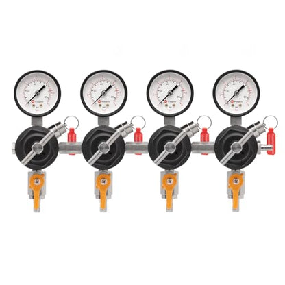 Kegco Secondary Regulator, Four Gauge