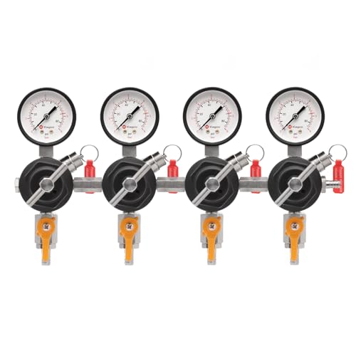 Kegco Secondary Regulator, Four Gauge