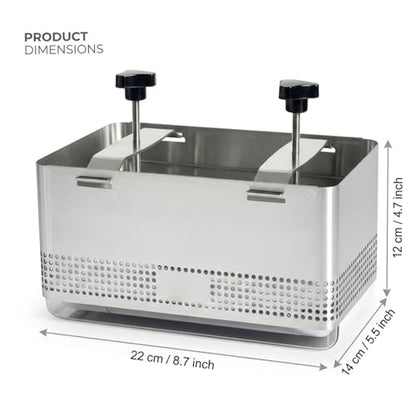 Gcroet Tofu Press - Stainless Steel Tofu Mold & Paneer Cheese Press Kit for Homemade Firm Yogurt Strainer, Includes Drain Tray & Cloth, XL..