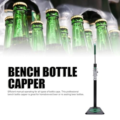 Strong Bench Bottle Capper, Beer Bottle Capping Machine Bottle Sealer, Manual Bottle Capper Tool Action Bench Bottle Capper for Home Brewing Bench Bottle Capper