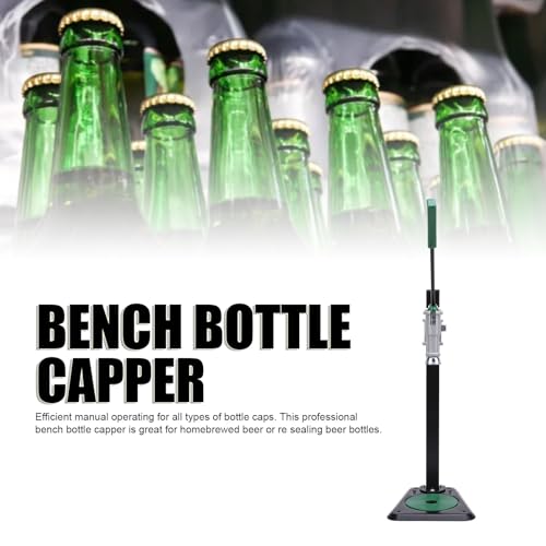 Tabletop Bottle Capper,Bench Beer Bottle Capper,Manual Bottle Capping Machine,Sturdy Iron Homebrew Sealer for Beer Bottles Compact Easy Storage Brewer Tools