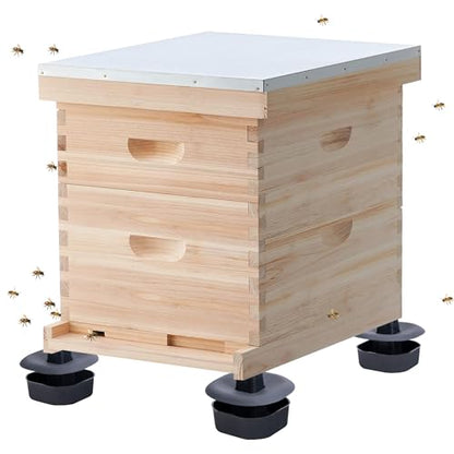 DECOHS 3 Sets/12Pcs Beehive Stands- Sturdy Beehive Feet Stands- Beehive Base Beekeeping Hive Support Tools for Outdoor Garden Beekeeper Workshop