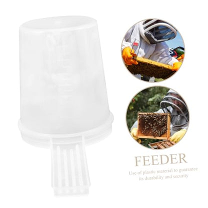 VANZACK 6pcs Bee Feeder Water Dispenser for Beehives Durable Water Feeding Station with Scale Easy to Operate Beekeeping Supplies for Bees Lightweight and Convenient Automatic Feeding Tool
