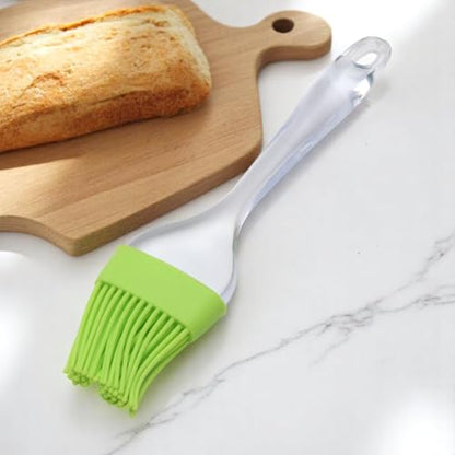 Generic 1Pcs Pastry Brush 48g Large Head Pastry Brush Dishwasher Safe Silicone PP Green Clear 22x5cm
