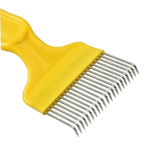 Stainless Steel Discovery Fork, Honey Scraper Shovel with Plastic Handle with 18 Teeth Stainless Steel Beekeeping Tool. Beekeeping Cut
