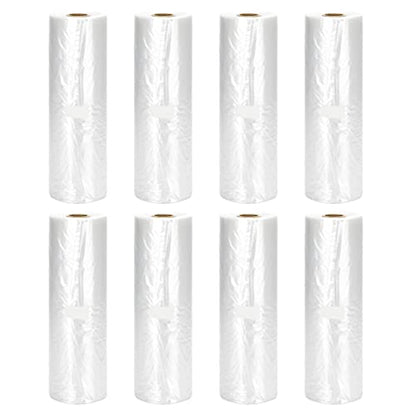 Immuson 12" x 20" Plastic Produce Bag on a Roll Food Storage Bag Clear Plastic Produce Bag for Fruits, Vegetable,Bread, Kitchen Bags (2800 Bags-8 Roll) - size: 8 Roll-2800 Bags