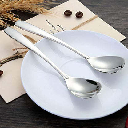 2-Pack Stainless Steel Cheese Spreader & Dessert Spoon Set | Yogurt Spoon, Spatula Knife, For Cheese, Jelly, Jam, Dessert, Appetizers, Sandwich, Ice Cream, Butter Knife