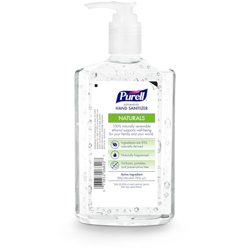 Purell Advanced Hand Sanitizer Naturals with Plant Based Alcohol, Citrus Scent, 12 fl oz Pump Bottle (Pack of 4) - 3623-06-EC2