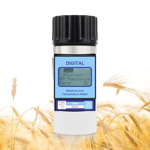 Grain Moisture Meter High Precision Grain Moisture Tester with Moisture & Temperature Display Seed Moisture Meter for 25 Grains including Wheat, Soybean, Coffee and More - color: Test 25 Grains